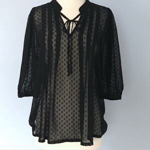 Daniel Rainn Swiss Dot Top